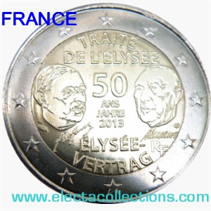 France - 2 Euro, 50th anniversary of the Elysee Treaty, 2013